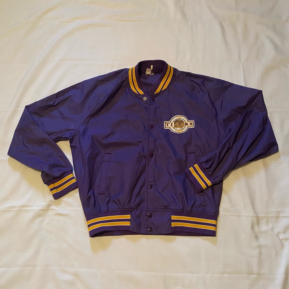 LSU Purple Windbreaker With Gold Trim